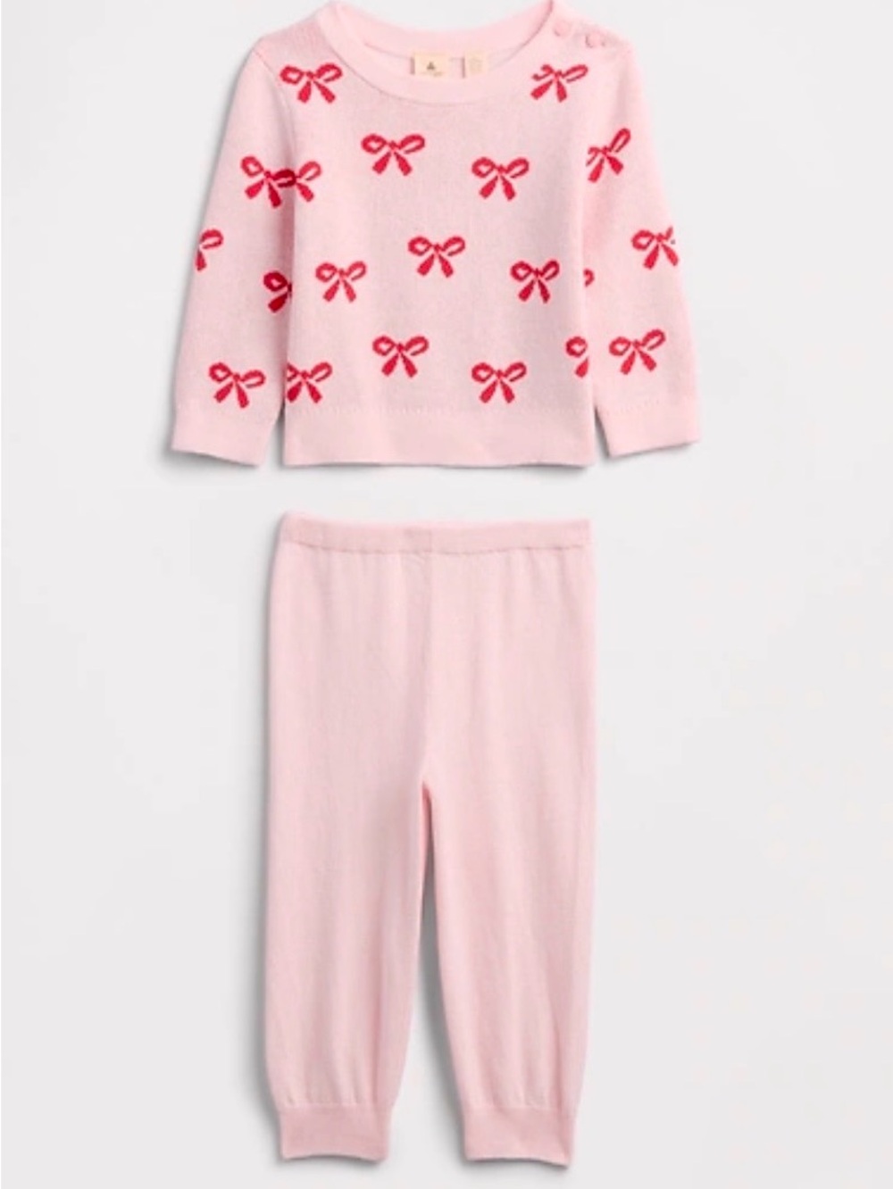 🆕- GAP Baby Bow Knit Sweater Set. Size: 6-12mo
